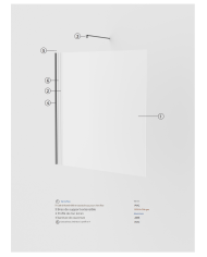 paroi douche chrome sbx | vitre 8mm réversible