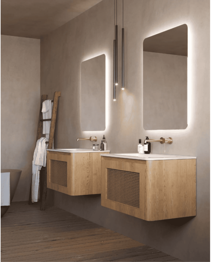 Miroir LED Dinamarca | Éclairage doux 6500K