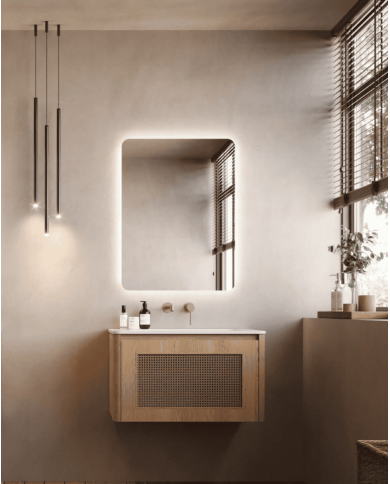 Miroir LED Dinamarca | Éclairage doux 6500K