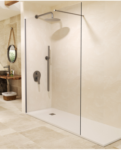 paroi douche black gun metal | SBX 8mm réversible