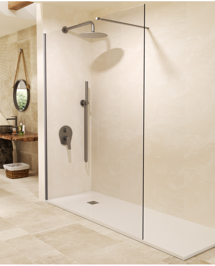 paroi douche black gun metal | SBX 8mm réversible