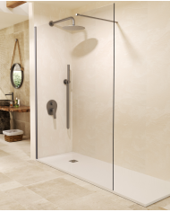 paroi douche black gun metal | SBX 8mm réversible