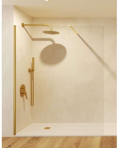 paroi douche or brossé sbx | SBX vitre 8 mm réversible