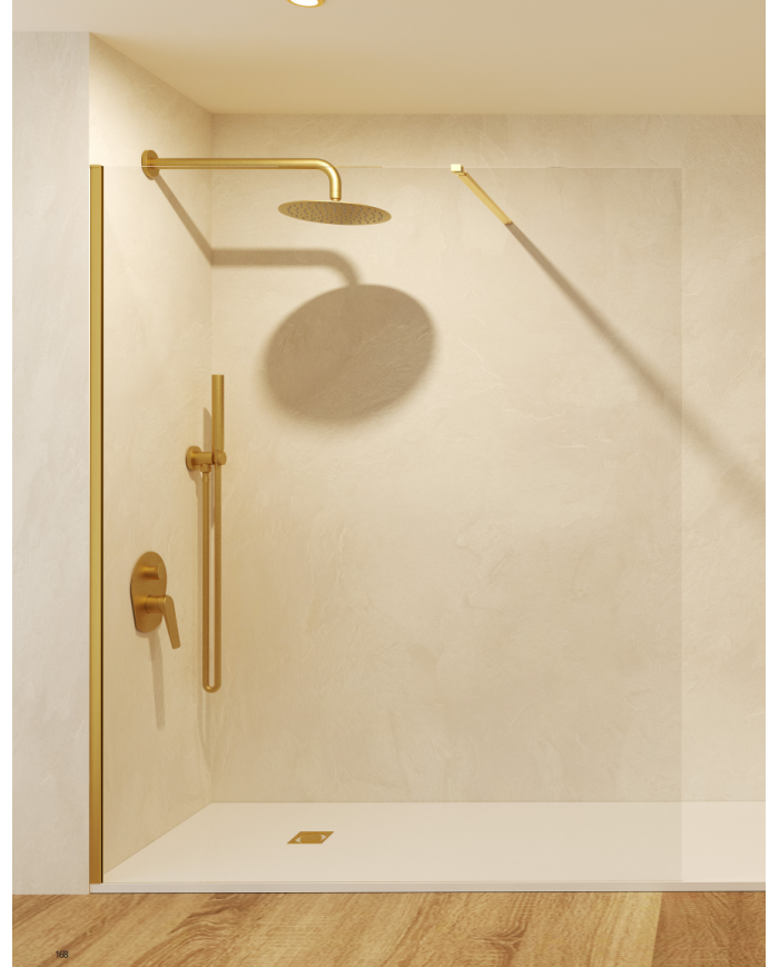 paroi douche or brossé sbx | SBX vitre 8 mm réversible