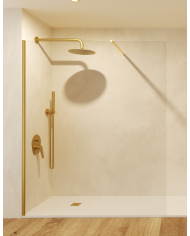 paroi douche or brossé sbx | SBX vitre 8 mm réversible
