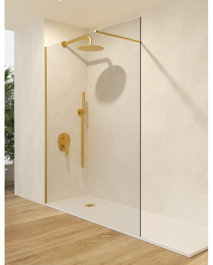 paroi douche or brossé sbx | SBX vitre 8 mm réversible
