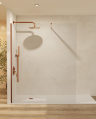 paroi douche or rose brossé sbx | SBX vitre 8mm
