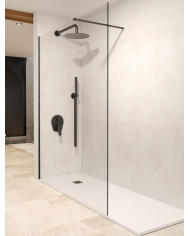 paroi douche noir mat sbx | vitre 8mm réversible