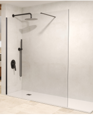 paroi douche noir mat sbx | vitre 8mm réversible