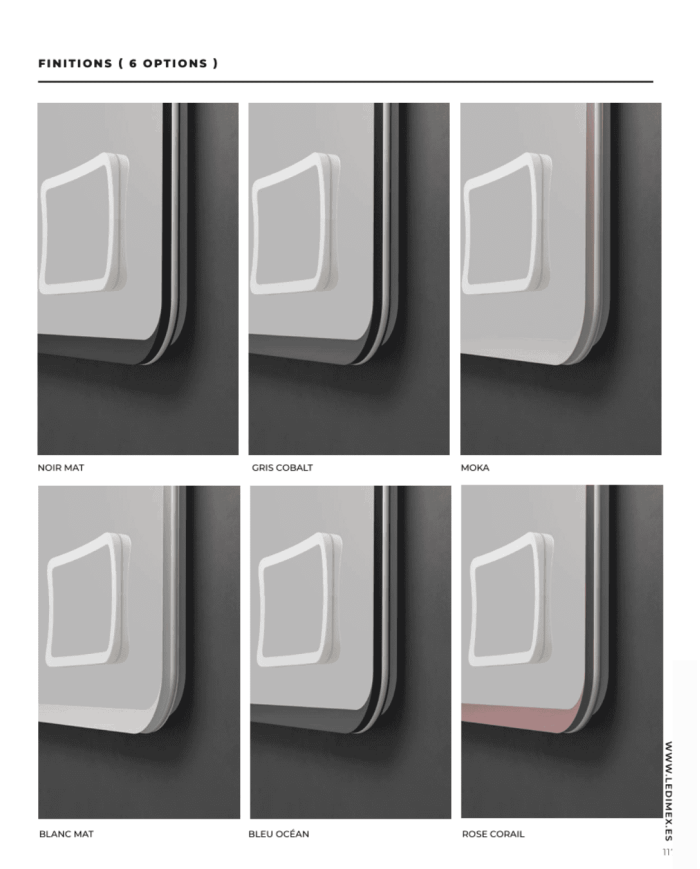 miroir led salle de bain duomo | LEDIMEX éclairage ajustable