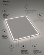miroir led france retro | LEDIMEX dimensions sur mesure