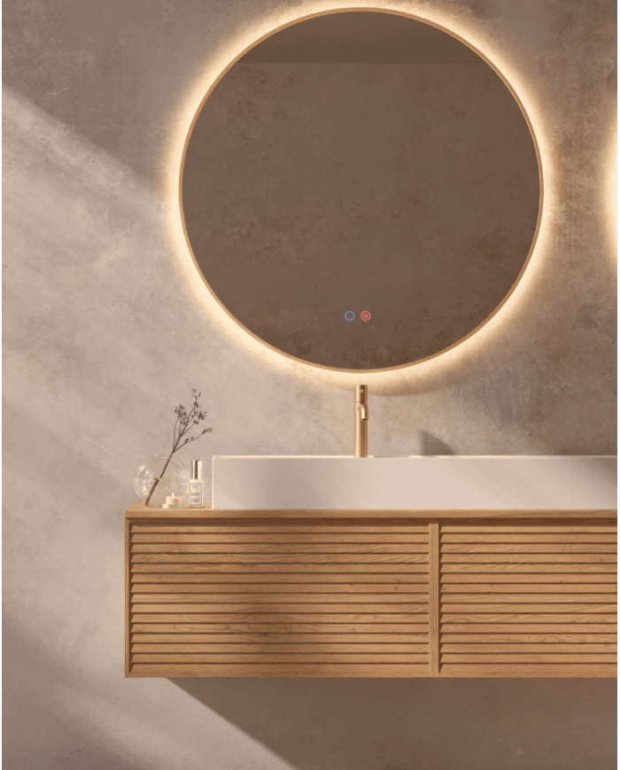 miroir led retroéclairé ledimex | antibuée & éclairage 3 teintes
