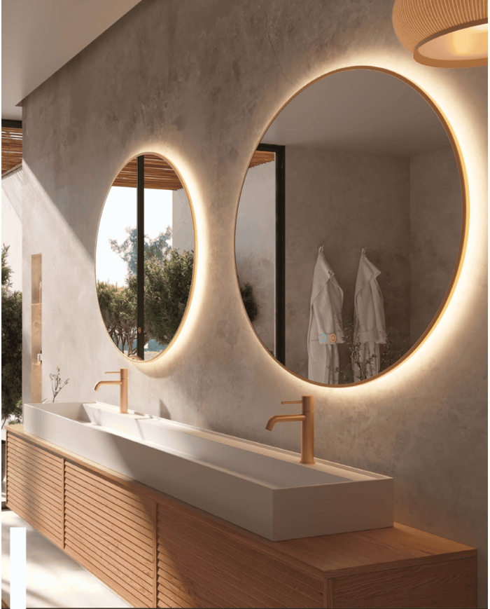 miroir led retroéclairé ledimex | antibuée & éclairage 3 teintes