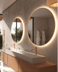 miroir led retroéclairé ledimex | antibuée & éclairage 3 teintes