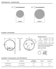 miroir rond ledimex | Noir Mat Antibuée LED
