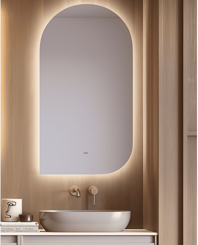 miroir led elliptique ledimex | éclairage intégré antibuée