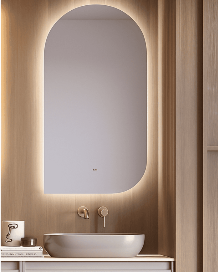miroir led elliptique ledimex | éclairage intégré antibuée