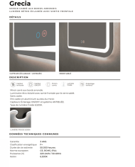miroir led salle de bain grecia | LEDIMEX 6 tailles
