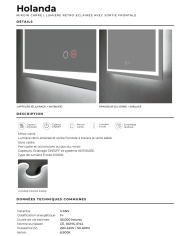 Miroir LED salle de bain Holanda | LEDIMEX