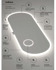 Miroir salle de bain Ledimex | Éclairage LED antibuée