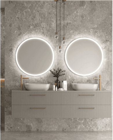 miroir rond ledimex | Verre sablé rétroéclairé