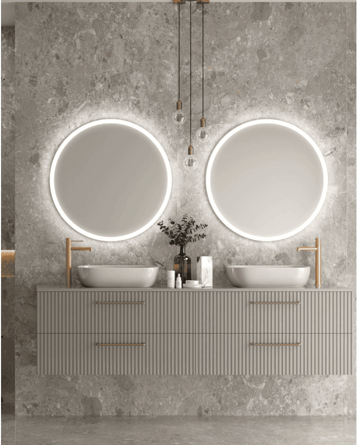 miroir rond ledimex | Verre sablé rétroéclairé