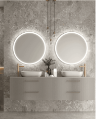 miroir rond ledimex | Verre sablé rétroéclairé