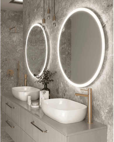 miroir rond ledimex | Verre sablé rétroéclairé
