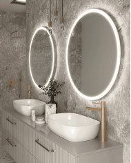 miroir rond ledimex | Verre sablé rétroéclairé