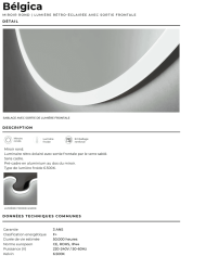 miroir rond ledimex | Verre sablé rétroéclairé