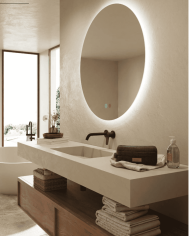 Miroir rond Ledimex | Éclairage LED tactile antibuée