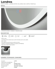 miroir rond ledimex | rétroéclairé verre sablé