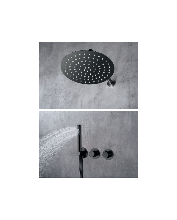 robinetterie thermostatique noir mat | IMEX encastrée