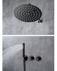 robinetterie thermostatique noir mat | IMEX encastrée