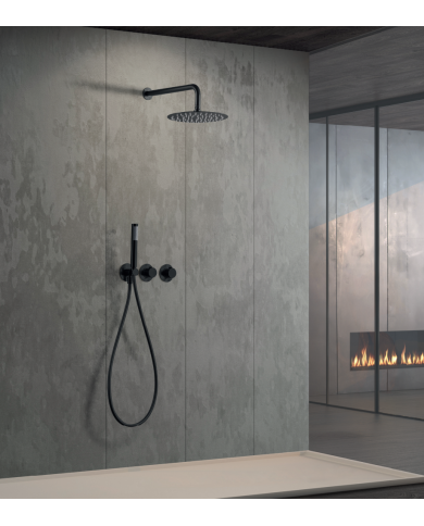 robinetterie thermostatique noir mat | IMEX encastrée