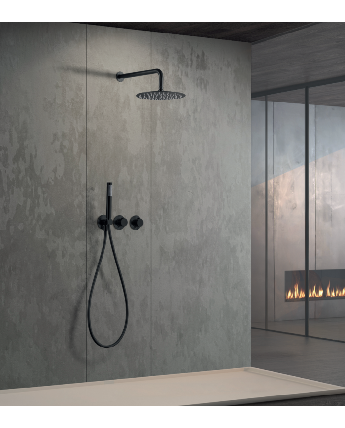 robinetterie thermostatique noir mat | IMEX encastrée
