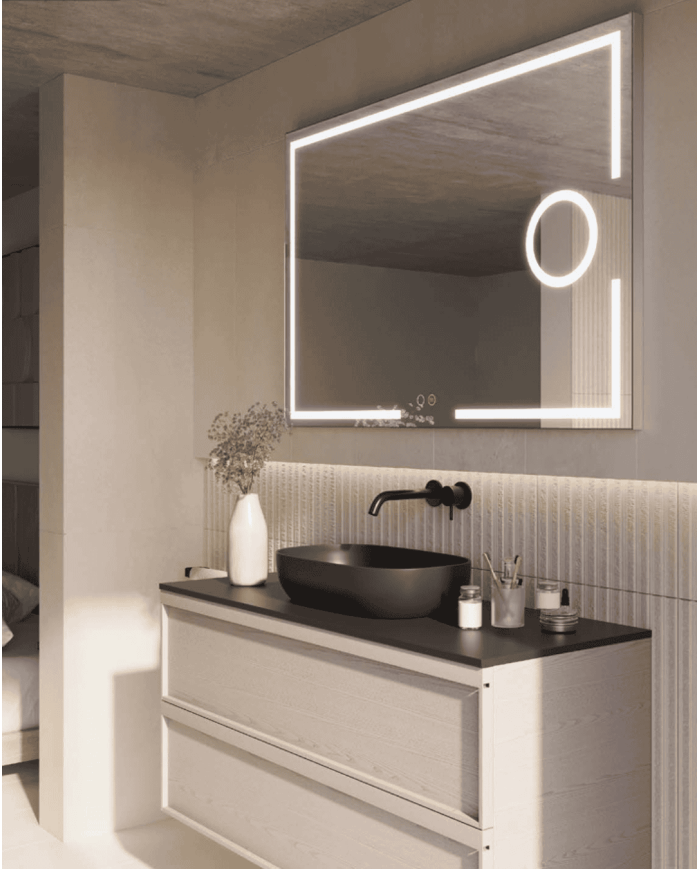 miroir led malta | Éclairage 3 LED & antibuée