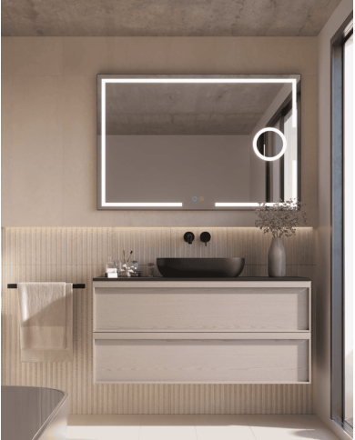 miroir led malta | Éclairage 3 LED & antibuée
