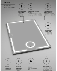 Miroir Malta - LEDIMEX