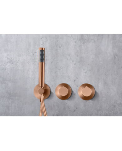 Robinetterie thermostatique encastrée Or rose brossé Robinetterie thermostatique encastrée Or rose brossé