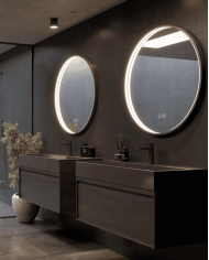 miroir salle de bain led noir | LEDIMEX antibuée