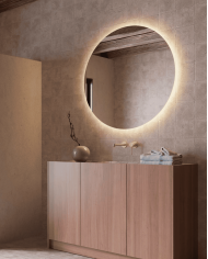 miroir rond ledimex | Rétroéclairage LED salle de bain