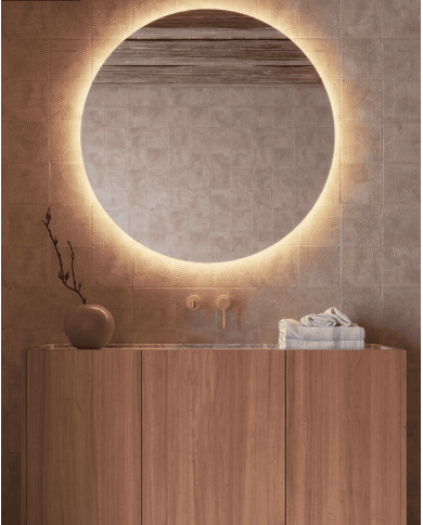 miroir rond ledimex | Rétroéclairage LED salle de bain