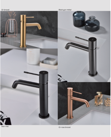 Mitigeur lavabo Genova Imex | 5 finitions premium