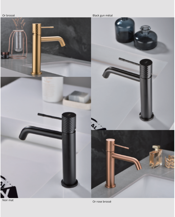 Mitigeur lavabo Genova Imex | 5 finitions premium