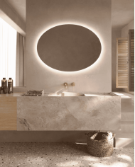 miroir ovale ledimex | Rétroéclairage LED 80x100cm