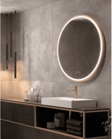 Miroir LED salle de bain | LEDIMEX rond et antibuée