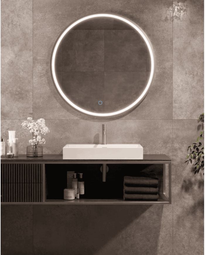 Miroir LED salle de bain | LEDIMEX rond et antibuée