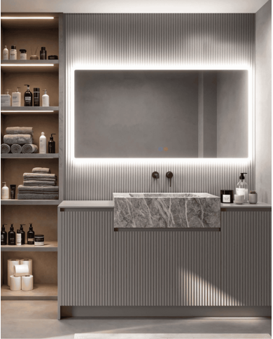 Miroir LED salle de bain retro | LEDIMEX antibuée