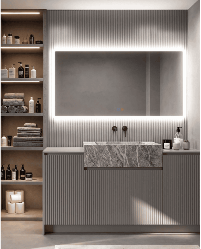 Miroir LED salle de bain retro | LEDIMEX antibuée